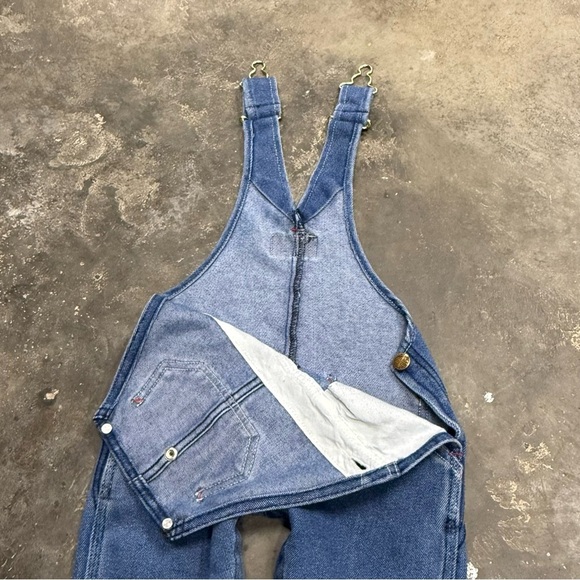 Vintage Round House Toddler Denim Overalls 18M Blue Jean Bib - Picture 4 of 8